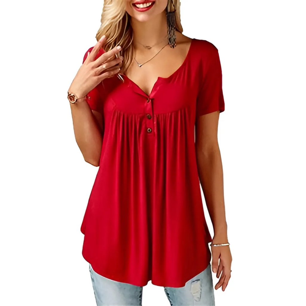 Women's Loose Summer V-Neck T-Shirt