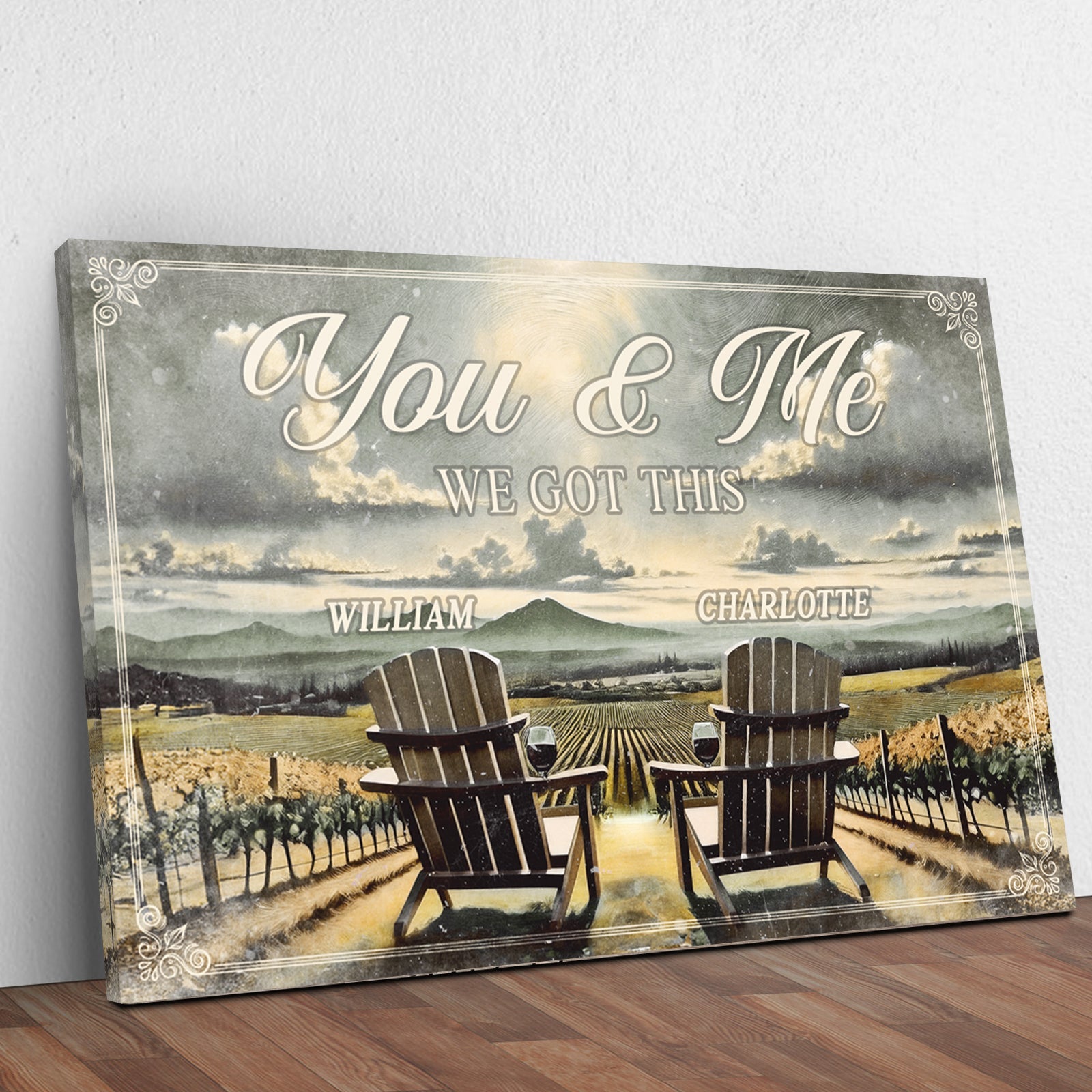 Vineyard Themed We Got This Couple Sign