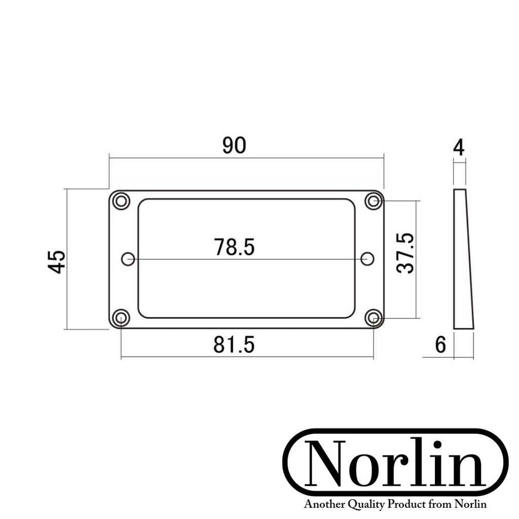 Humbucker Pickup Carved-Top Mounting Ring (Black) for Gibson® Guitars