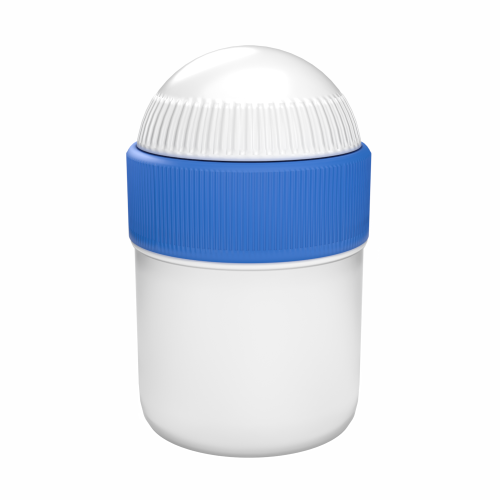 SAMIX 50 mL Compounding Jar, White with Blue Lid, Pack of 10