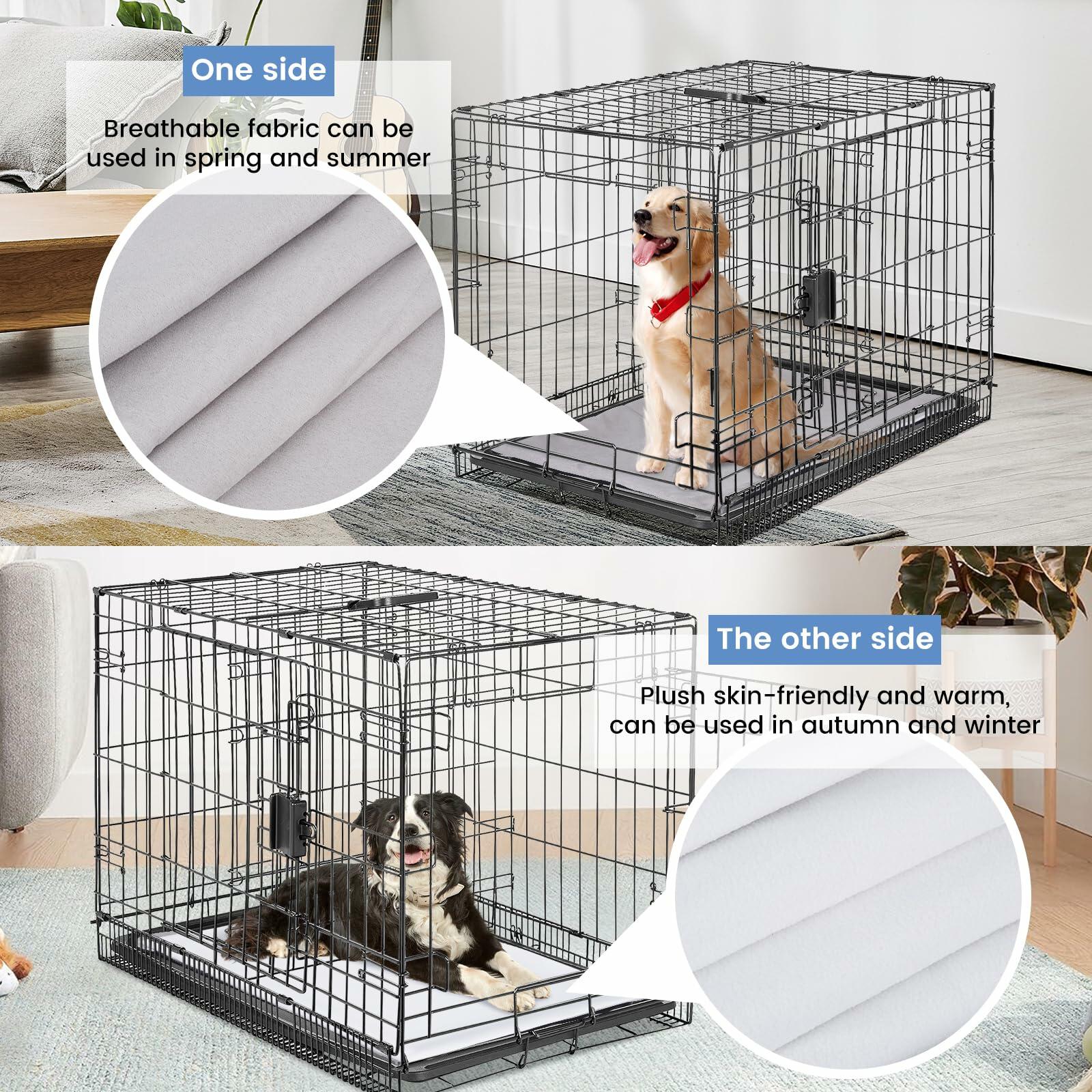 YeeBeny Dog Crate Pan Cover Reversible Quilted Fleece 29.92x18.89in