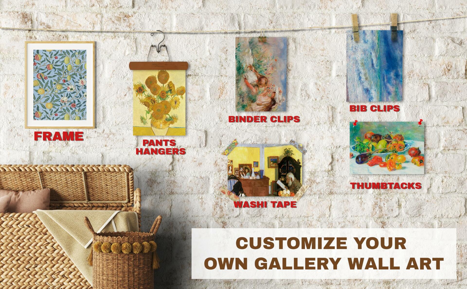 365DoRoTeYa Vintage Eclectic Wall Art Prints 40PCS Colorful Maximalist Decor