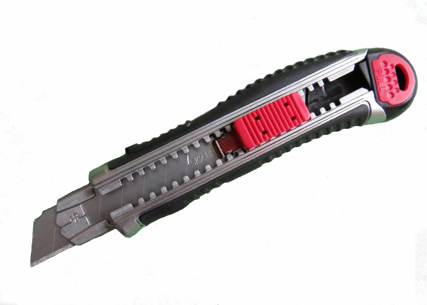 Smithline Utility Knife 18mm Retractable Razor Box Cutter SK2 Blades