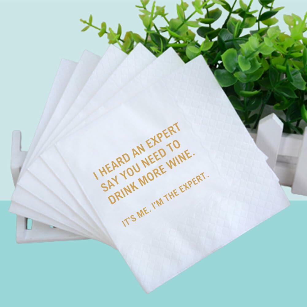 VOWFOO Big Heart Teacher Quotes Cocktail Napkins 4.5x4.5 100pcs 2-ply