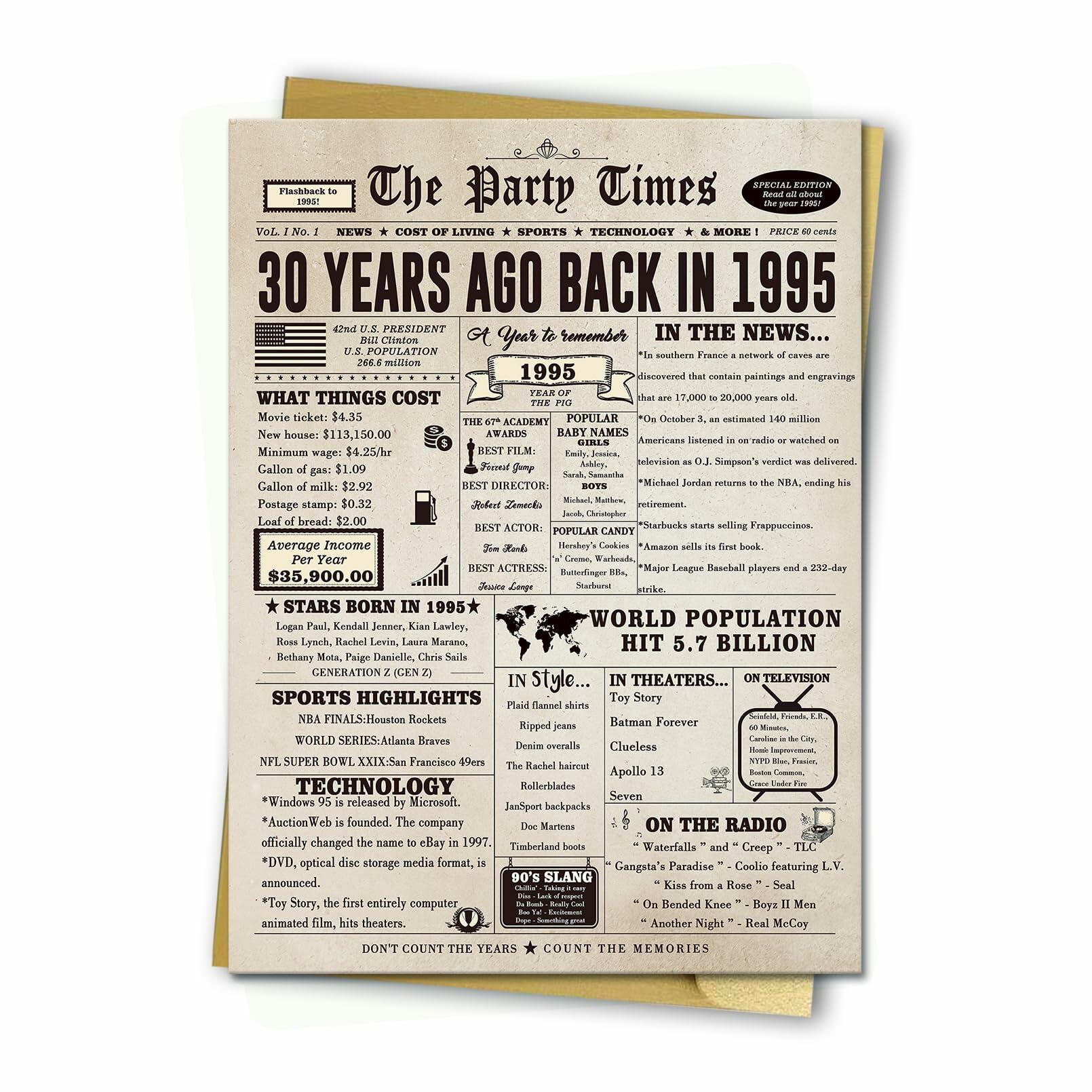 Huameigf Jumbo 30th Birthday Card for Daughter Son, Large Unique Design