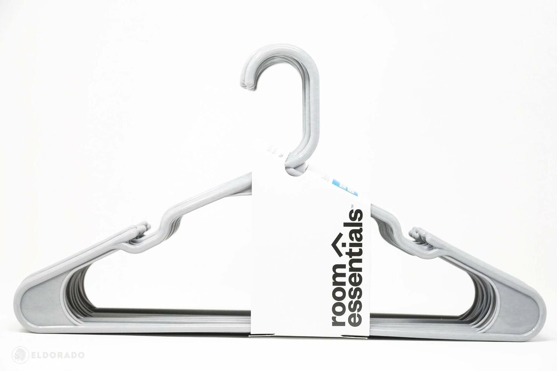 Room Essentials Plastic Adult Hangers Grey 18-count