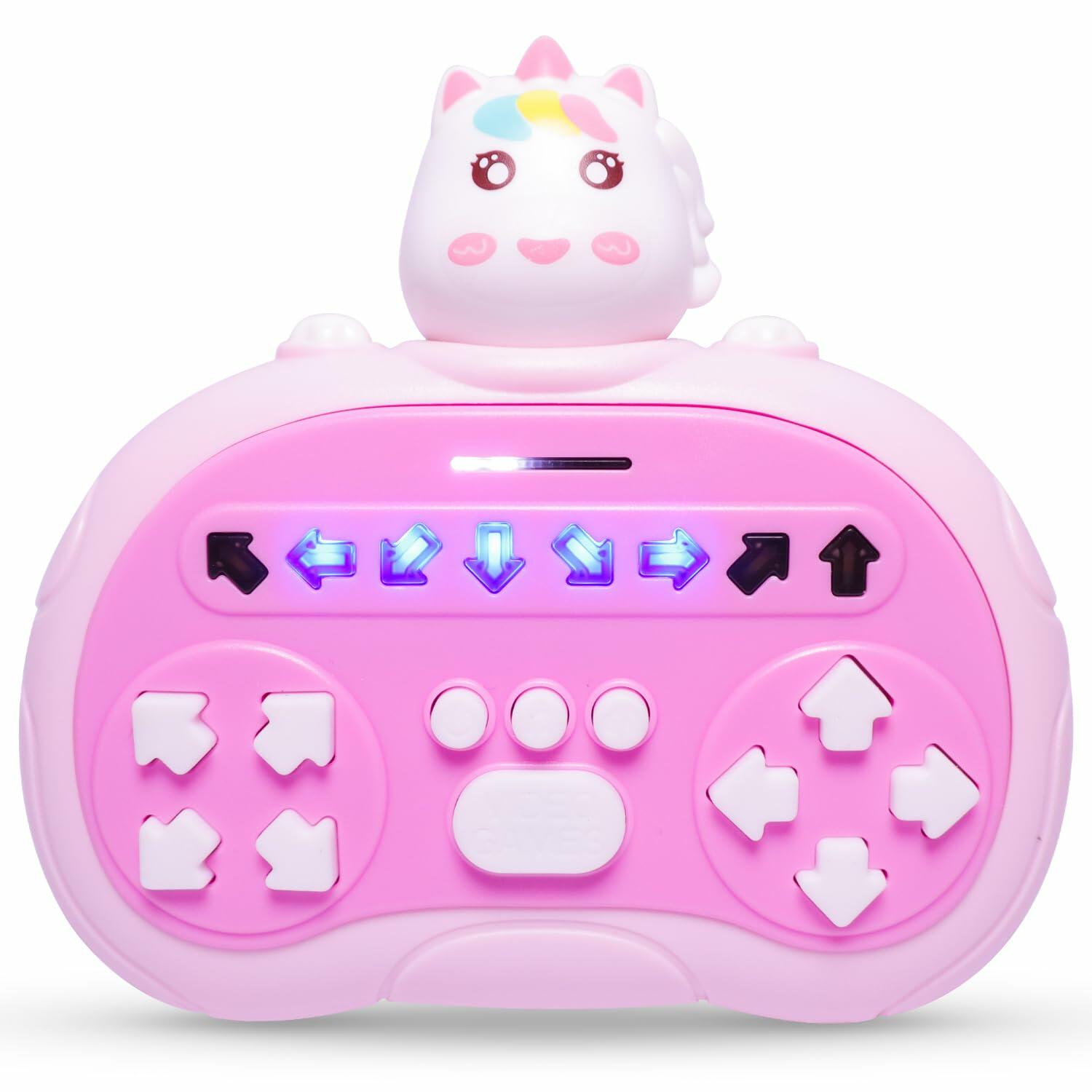 [Like New] ROUSKY Hand-Held Rhythm Master Dance Machine Educational Toy Unicorn Yellow