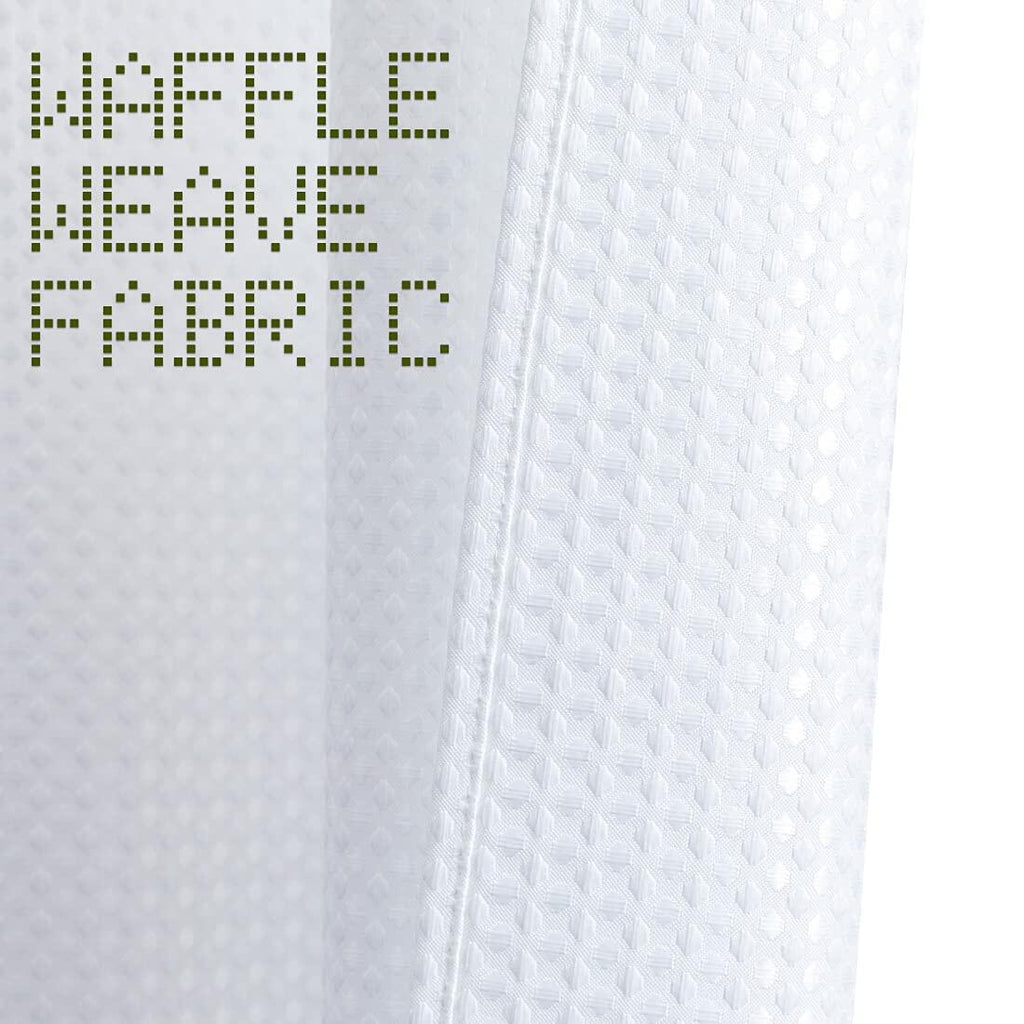 jinchan White Waffle Weave Curtains 2 Panels 90" Grommet Living Room
