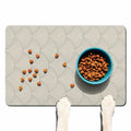 Generic Absorbent Non-Slip Dog Bowl Mat Black 16x24 Inch