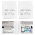 Yourkar 4PCS Car Registration Insurance Holder Organizer Magic Tape White Big