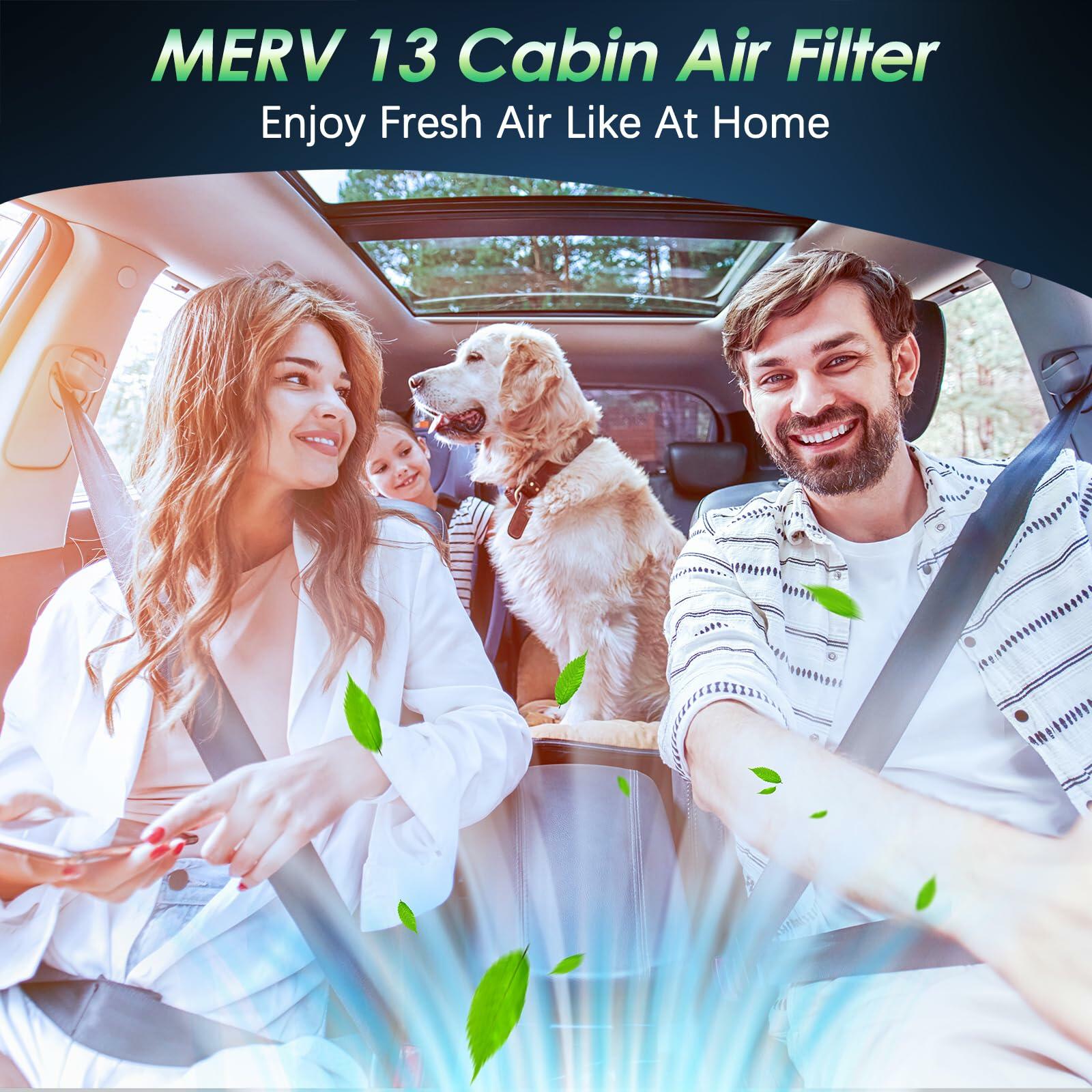Femota MERV 13 Cabin Air Filter Activated Carbon CF12151 Hyundai Sonata 2015-19
