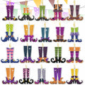 Remuuly Halloween 5D Diamond Art Elf Legs Keychains Double Sided 20 Pcs