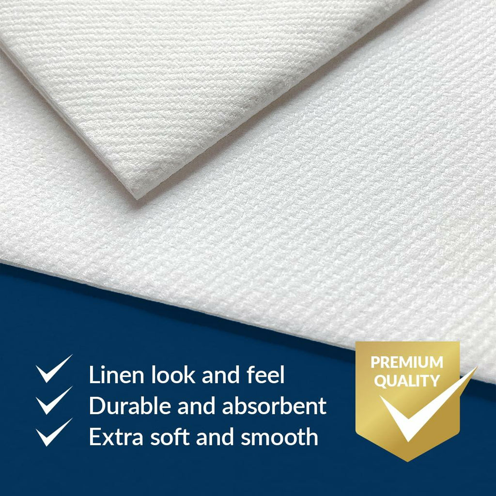 PAW Decor Collection Airlaid Paper Napkins 16x16 Silver 50 Pieces