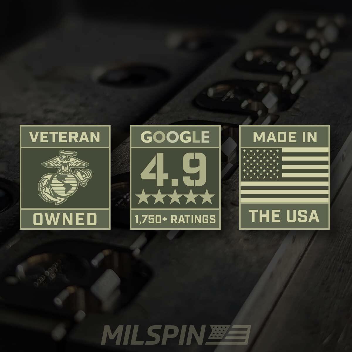 Milspin Glock Slide Back Plate American Flag CNC Stainless G43 G43X G48
