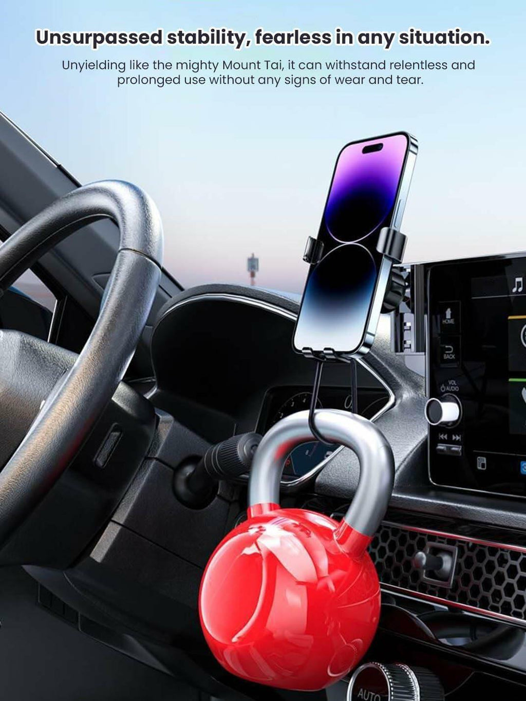 Martoffes Screen Phone Holder Dashboard Mount for Hyundai Santa Fe 2024-2025