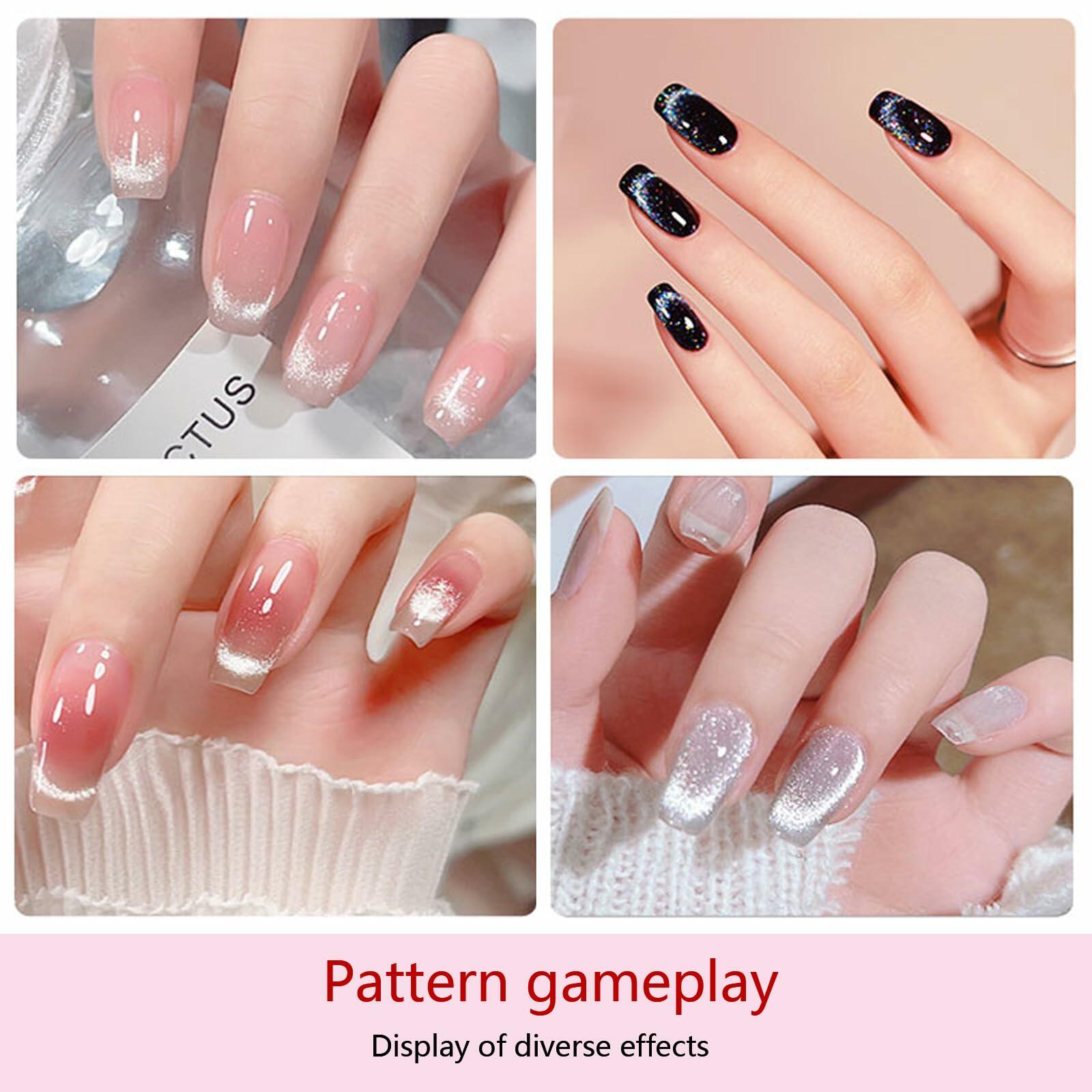 EVKILKJS 2PCS Cat Eye Magnet for Nails Silver Double-Head Nail Art Tool