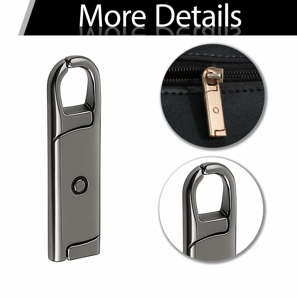 12 Pcs Metal Zipper Pull Tab Replacement Detachable Zipper Handles
