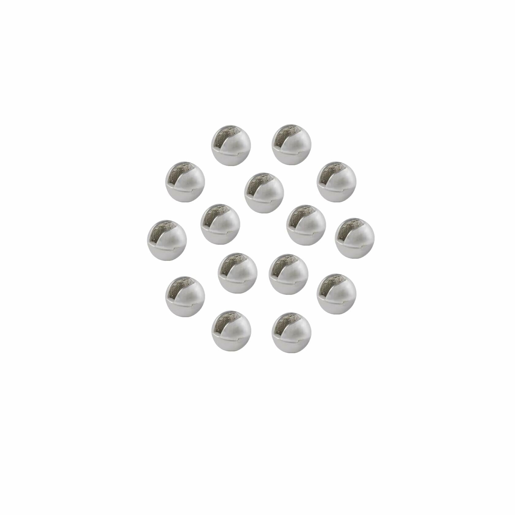JUIFUTIME Tungsten Slotted Fly Tying Beads 4.0mm Black Nickel 100pcs