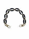 Amtvuzy Acrylic Resin Bag Handle Strap Purse Chain 40cm Brown