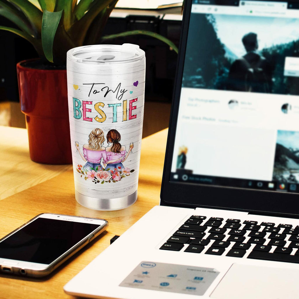 Pawzity Friendship Gift for Women Best Friend BFF 20oz Stainless Steel Tumbler