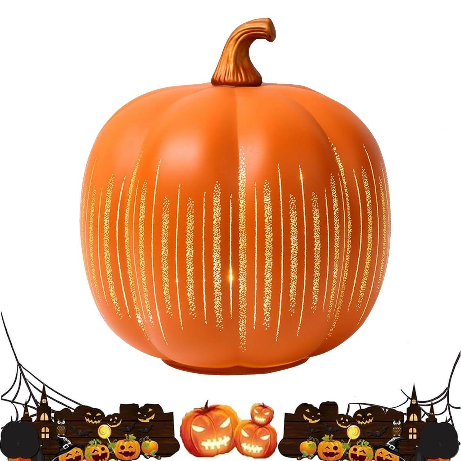YCNASSS Thanksgiving Starry Night LED Pumpkin Lights Decorative Timer