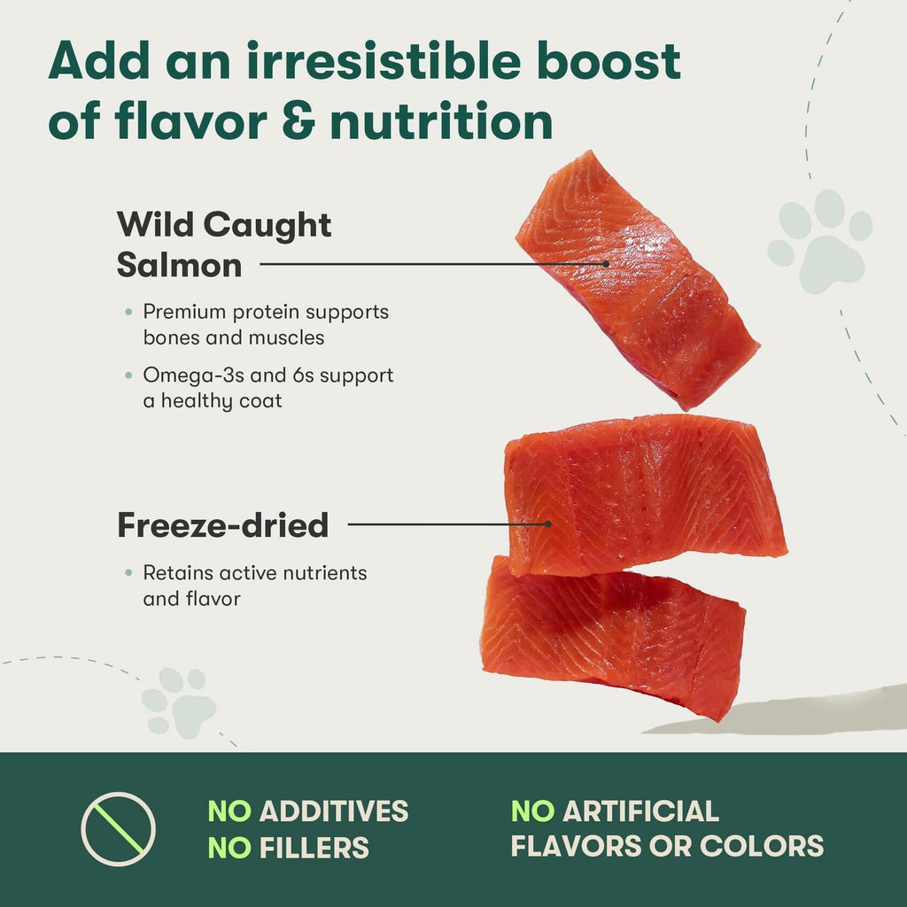 BestBy12/25 Jinx Freeze-Dried Dog Food Toppers Salmon on Top 3oz Natural