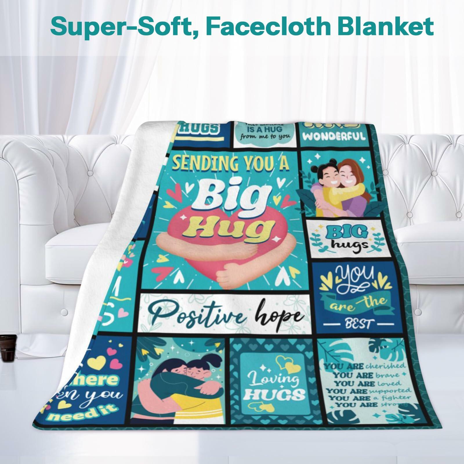 HEIFAM Inspirational Healing Hug Blanket Green 60x80 Size 80x60