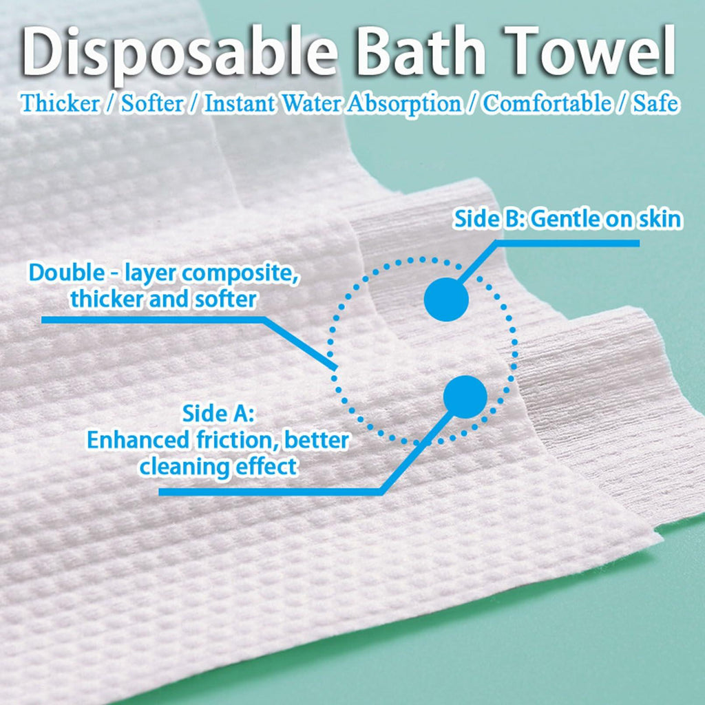 Generic Disposable Bath Towels 10 Pack Large 27.5x55 White