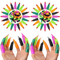 Sosation 150 Pcs Spooky Witch Fingers Fake Nails Black Halloween Gothic