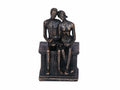 PUHOZN Iron Swing Couple Sculpture Wedding Love Statue Copper Classic Size