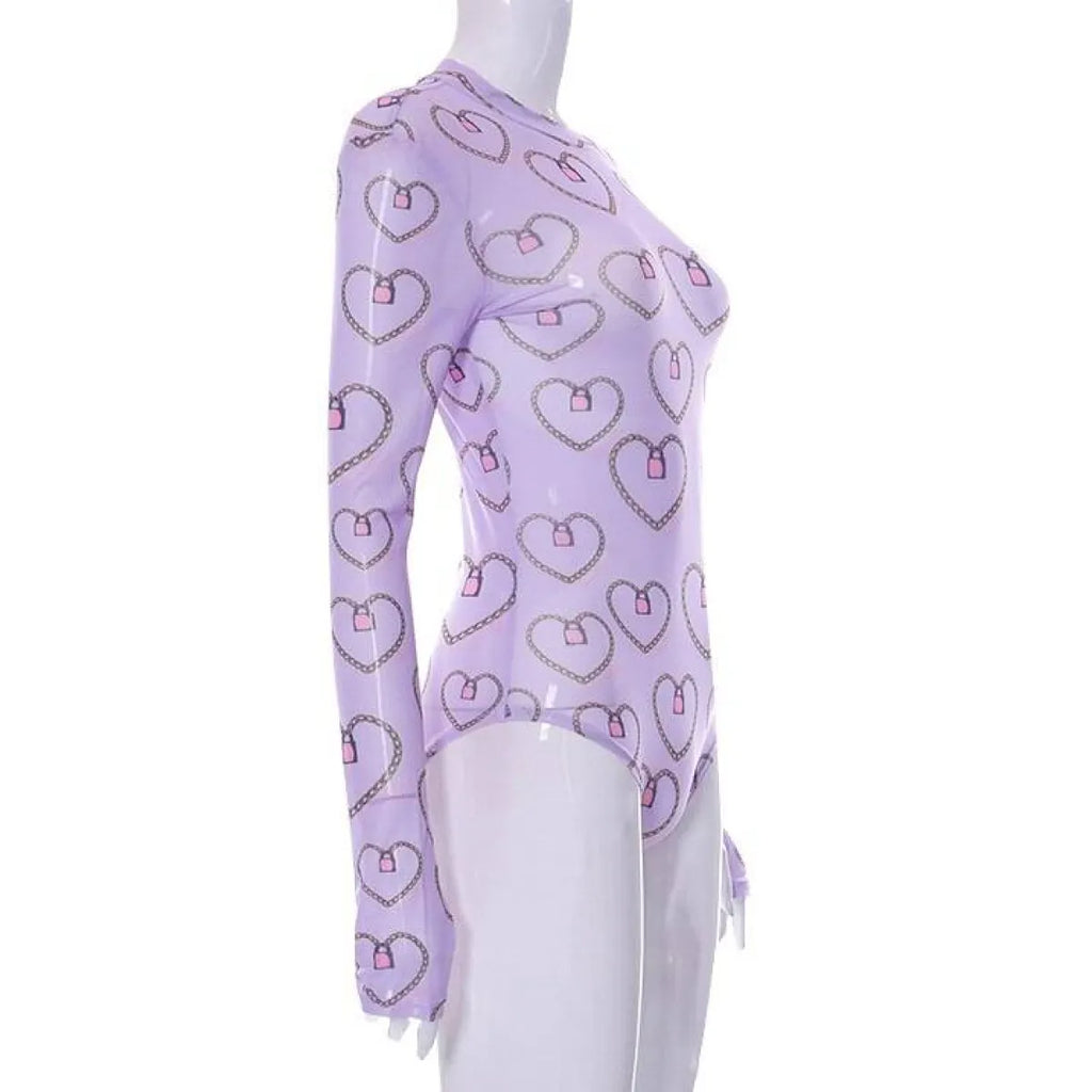 Pastel Gothic Mesh Bodysuit