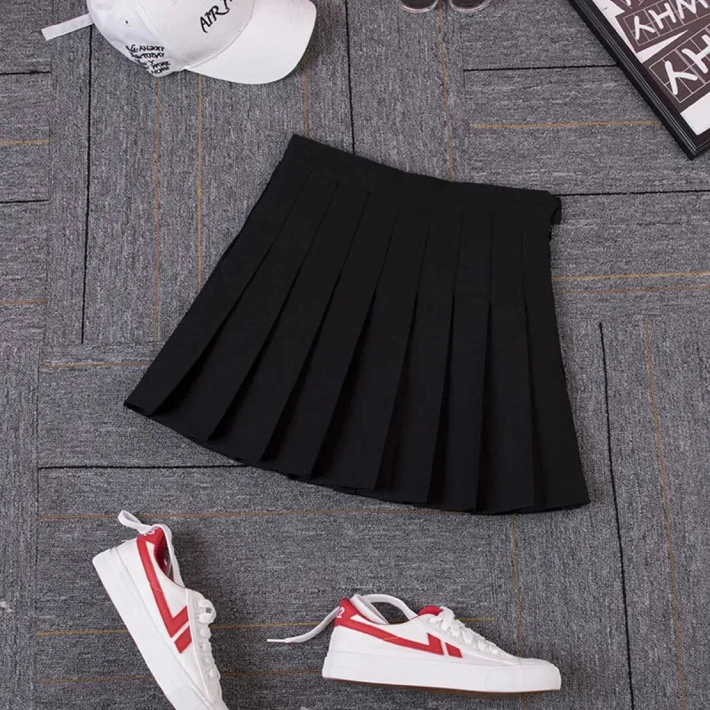 Preppy Harajuku Plaid Pleated Mini Skirt – Kawaii Schoolgirl Style