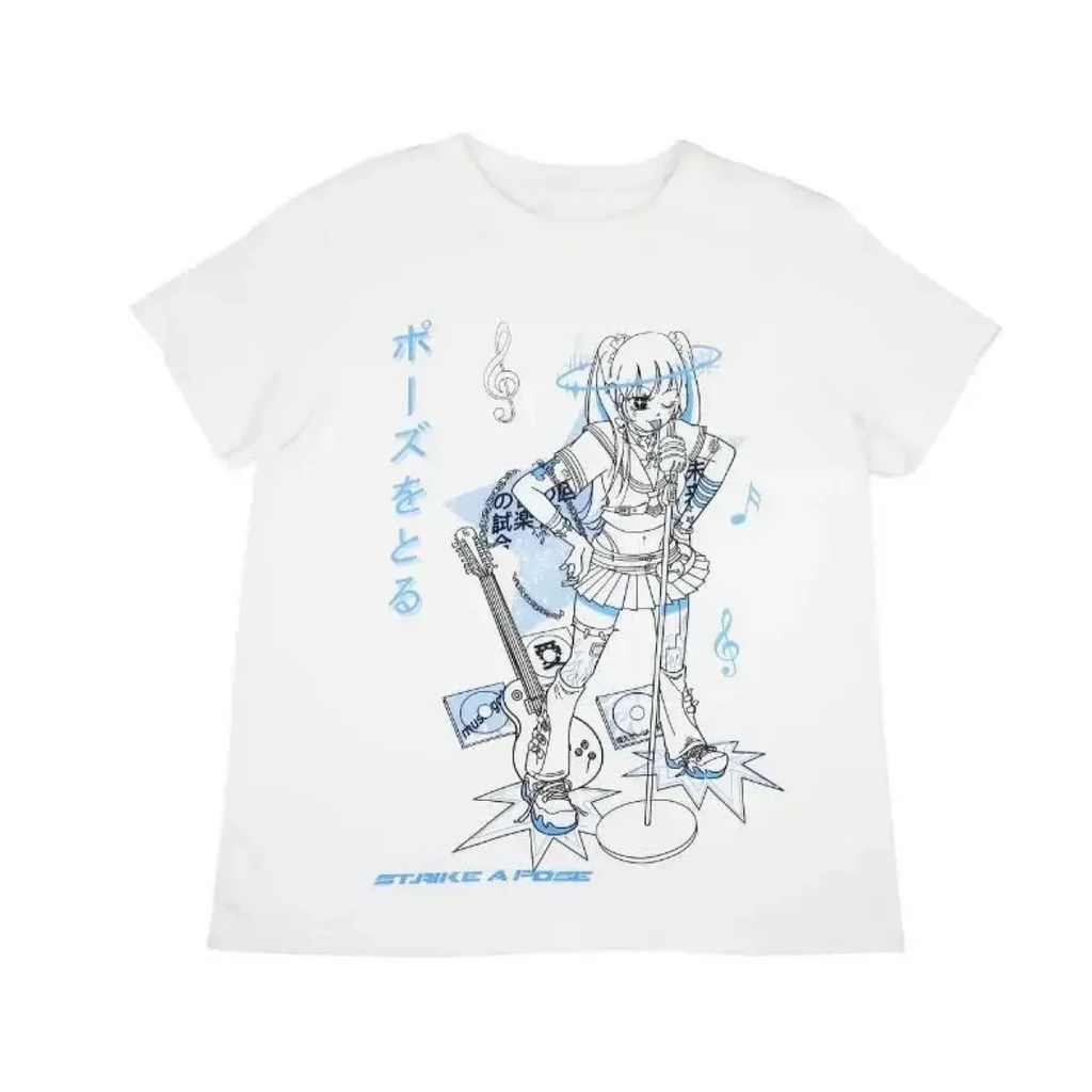 Rockstar Anime Girl Oversized Tee