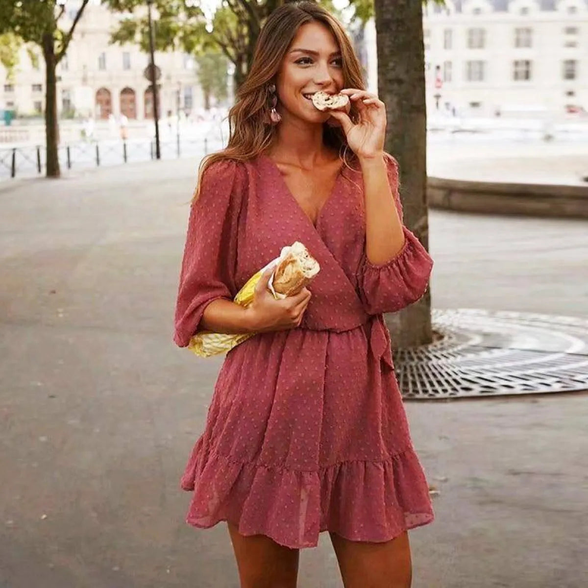 Korean Ruffle Mini Dress