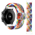 MVSSAT Braided Magnetic Buckle Watch Band 22mm Rainbow