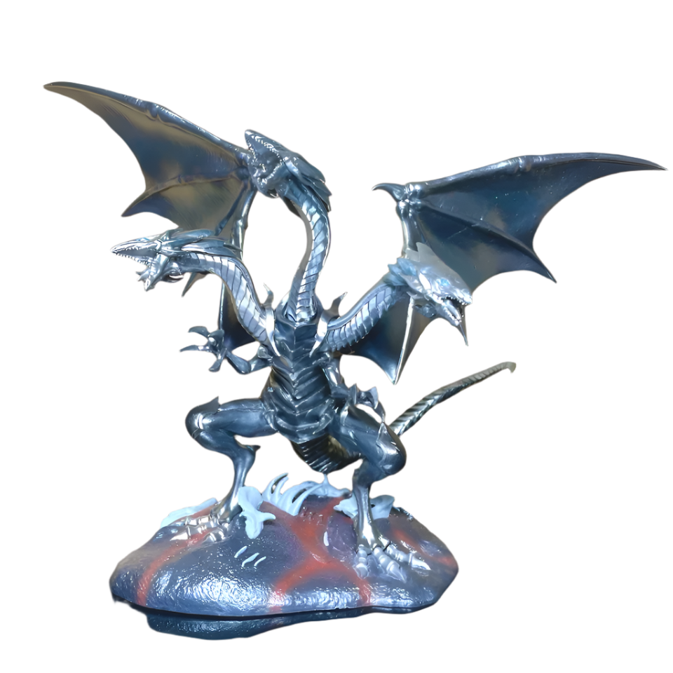 Blue-Eyes Ultimate Dragon Anime Figurine, White Dragon BEWD Yu-Gi-Oh Action Figures PVC Statue 25 CM