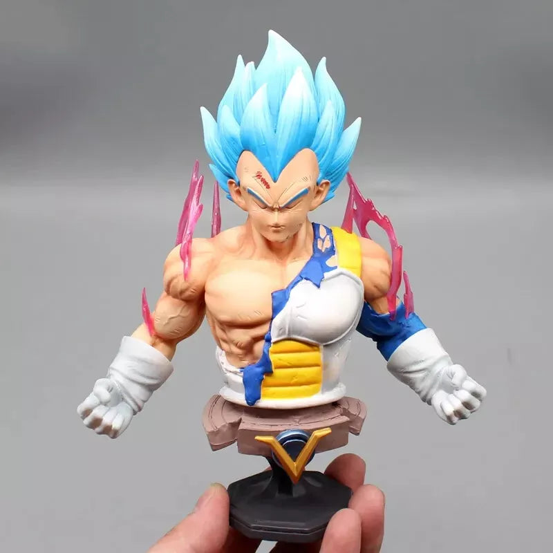 Vegeta Ultra Ego and Super Saiyan Blue Swappable Heads Anime Figure, Dragon Ball Z Action Figurines