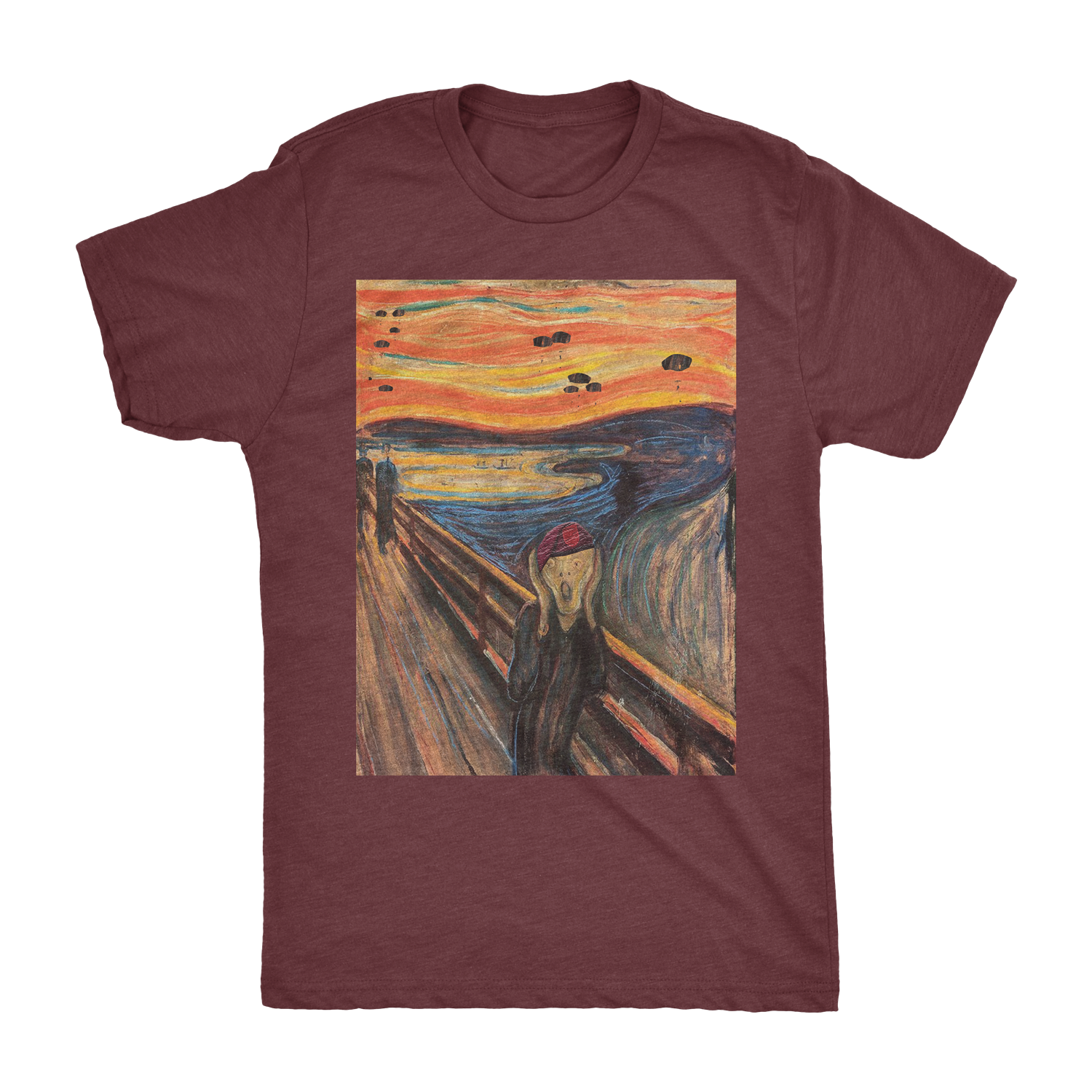 Screaming Airborne Man Athletic Shirt