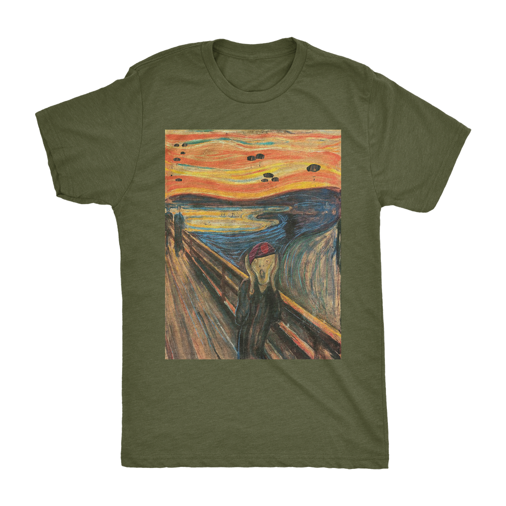 Screaming Airborne Man Athletic Shirt