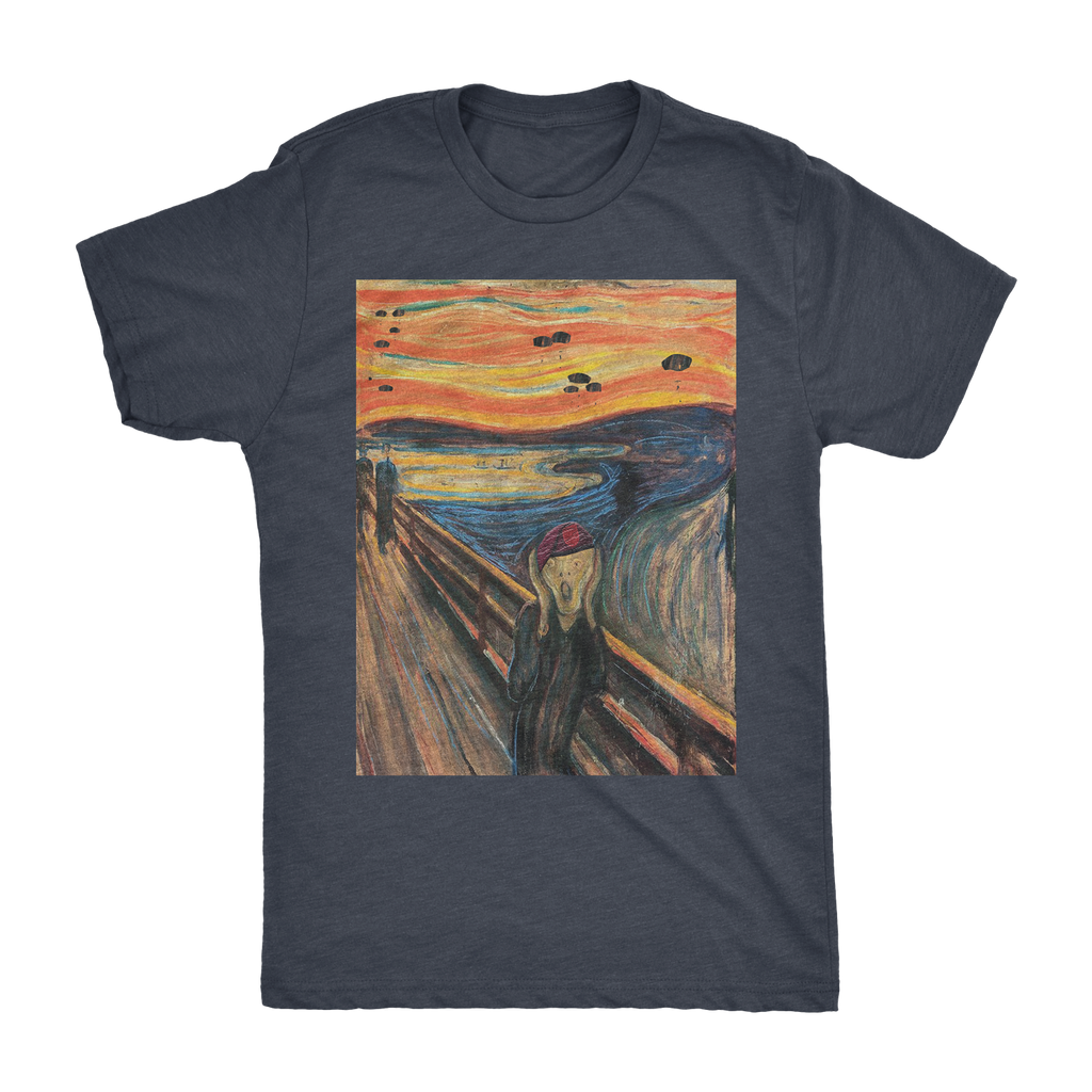 Screaming Airborne Man Athletic Shirt