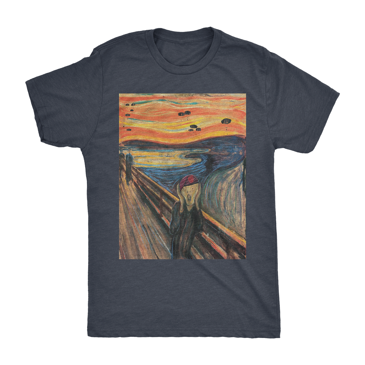 Screaming Airborne Man Athletic Shirt
