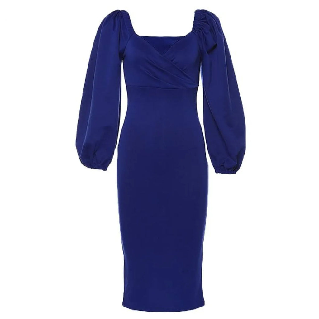 Off Shoulder Lantern Sleeve Dress