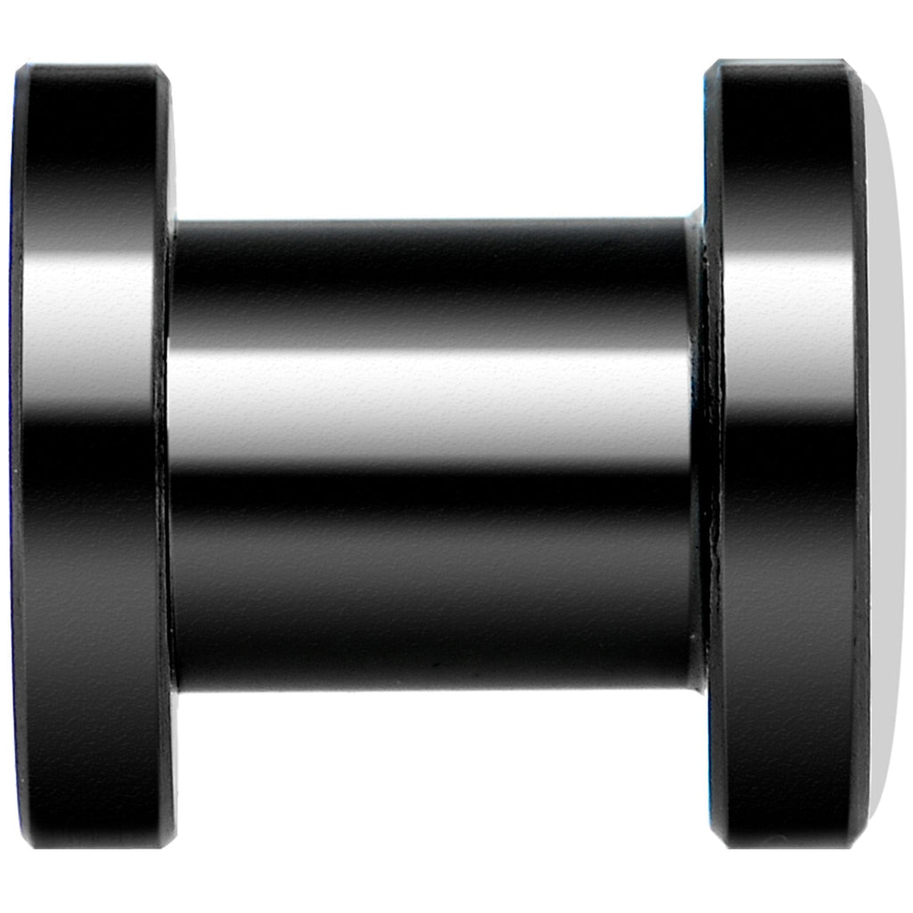 Black White Owl Black Anodized Screw Fit Plug Set 2G