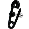 16G 1/4 Black PVD Open Safety Pin Tragus Cartilage Earring