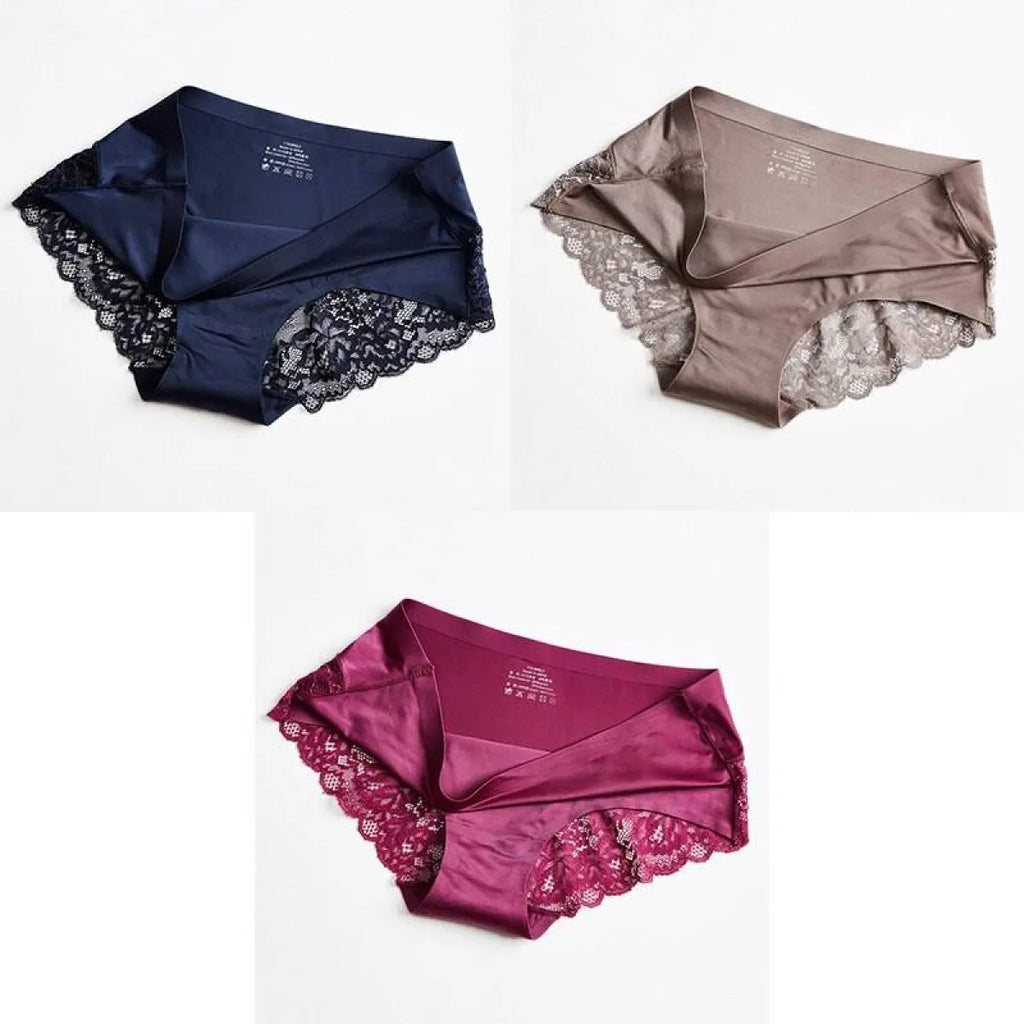 3 Seamless Panties With Lace