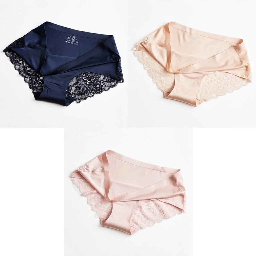 3 Seamless Panties With Lace