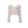 Kawaii Faux Fur Coat & Mini Skirt Set – Y2K Harajuku Outfit