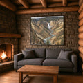 Yellowstone Grand Canyon: Lower Falls & Golden Cliffs Oil Painting Canvas Art